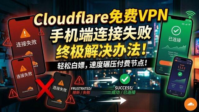 完美解决 Cloudflare WARP (1.1.1.1) iOS/安卓无法连接问题:100% 连通教程! 完美解决 Cloudflare WARP (1.1.1.1) iOS/安卓无法连接问题:100% 连通教程!