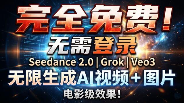 完全免费AI视频平台!实测VEO AI Free:无需登录、无限生成!Seedance 2.0 电影级效果太真实了! 完全免费AI视频平台!实测VEO AI Free:无需登录、无限生成!Seedance 2.0 电影级效果太真实了!